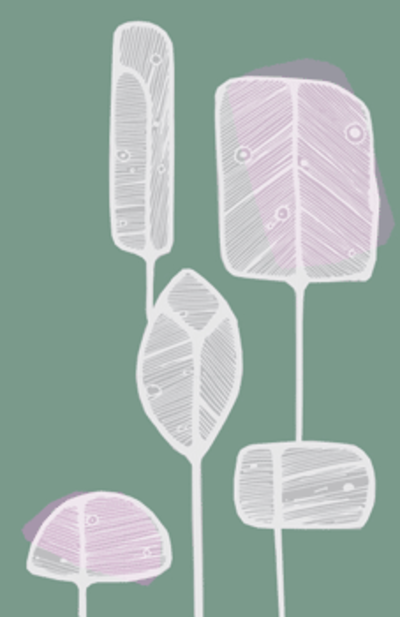 Illustriertes Blütensignet von Blumen Steber